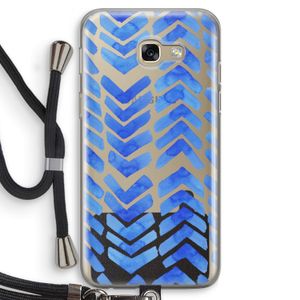 Blauwe pijlen: Samsung Galaxy A5 (2017) Transparant Hoesje met koord