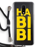 Habibi Majorelle : OnePlus 7 Transparant Hoesje met koord