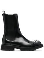 Alexander McQueen bottines chelsea à détails de clous - Noir