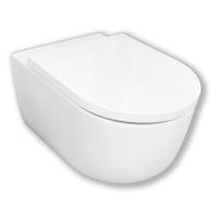 Royal Plaza Primo Toiletset - 55cm - hangend - cycloonspoeling - spoelrandloos - diepspoel - met zitting - softclose - quick release - mat wit SW812162/SW800095