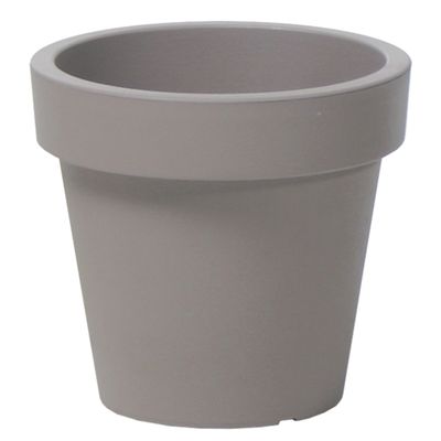 Basic plantenpot/bloempot kunststof dia 16 cm/hoogte 14.5 cm taupe