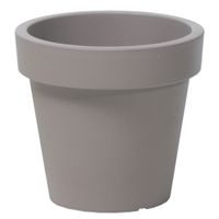 Basic plantenpot/bloempot kunststof dia 16 cm/hoogte 14.5 cm taupe