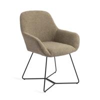 Jesper Home Eetkamerstoel 'Kushi' Beehive Black, kleur Moss Meadow