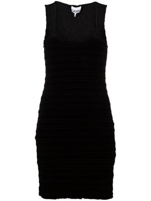 GANNI robe sans manches à encolure ronde - Noir