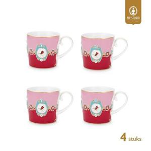 Pip Studio Mokken - Love Birds Medallion - Rood Roze - 150ml