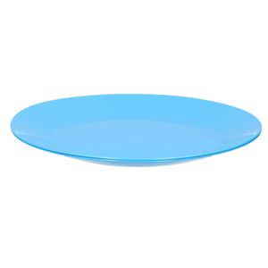 3x ontbijt/diner bordjes van hard kunststof 21 cm in het blauw   -