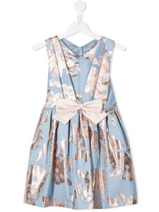 Hucklebones London robe sans manches à fleurs en jacquard - Bleu