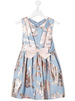 Hucklebones London robe sans manches à fleurs en jacquard - Bleu