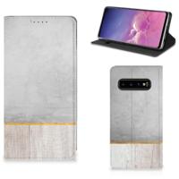 Samsung Galaxy S10 Book | Wallet Case | Wood Concrete
