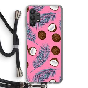 Kokosnoot roze: Samsung Galaxy A32 5G Transparant Hoesje met koord
