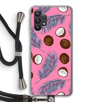 Kokosnoot roze: Samsung Galaxy A32 5G Transparant Hoesje met koord