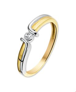 TFT Ring Zirkonia Bicolor Goud