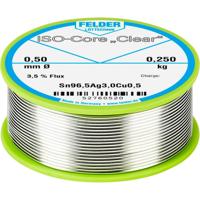 Felder ISO-Core Clear SAC305 Soldeertin Spoel Sn96,5Ag3Cu0,5 0.250 kg 0.5 mm