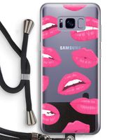 Bite my lip: Samsung Galaxy S8 Plus Transparant Hoesje met koord