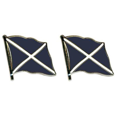 Pin Vlag Schotland - 2x stuks - 2 cm - vlaggen speldje - supporter - mini broche
