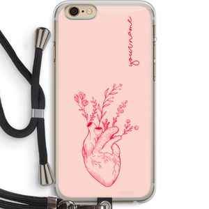 Blooming Heart: iPhone 6 PLUS / 6S PLUS Transparant Hoesje met koord