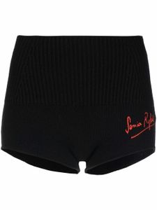 Sonia Rykiel short à logo brodé - Noir