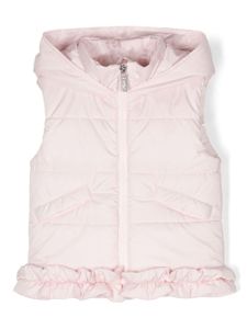 Lapin House gilet volanté à capuche - Rose