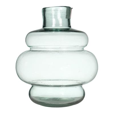 Bloemenvaas Denise - transparant - glas - D20 x H25cm - decoratie