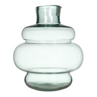 Bloemenvaas Denise - transparant - glas - D20 x H25cm - decoratie