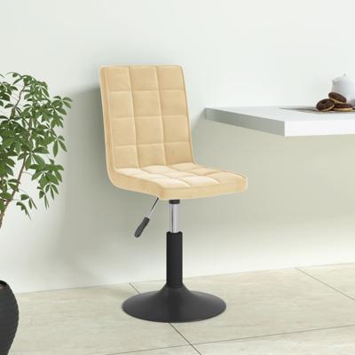 Eetkamerstoelen draaibaar 4 st fluweel crèmekleurig