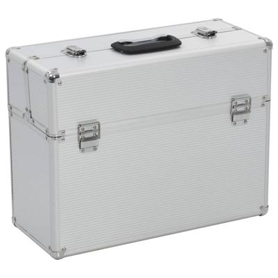 VidaXL Gereedschapskoffer 47x36x20 cm aluminium zilverkleurig