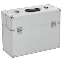 VidaXL Gereedschapskoffer 47x36x20 cm aluminium zilverkleurig