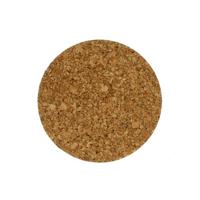 Glazen onderzetters van kurk - rond - 6x stuks - dia 9,5 cm x 3 mm
