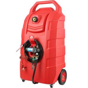 VEVOR 32 gallon brandstoftrolley Brandstofopslag op wielen met 12V DC 140W transferpomp (alleen diesel) Debiet dieselbrandstoftank 40 l/min voor vrachtwagens Boten