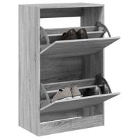 VidaXL Schoenenkast 60x34x96,5 cm bewerkt hout grijs sonoma eikenkleur