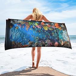 strandlaken zomerstranddeken de onderwaterwereldserie 3D-print 100% microvezel ademende comfortabele dekens Lightinthebox