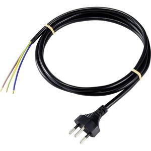 BASETech XR-1638089 electriciteitssnoer Zwart 2 m Netstekker type J