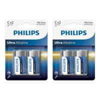 Phillips batterijen LR14 - Alkaline - 1,5 volt - set van 4x stuks