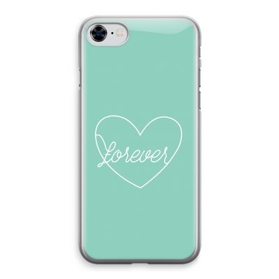 Forever heart pastel: iPhone 8 Transparant Hoesje