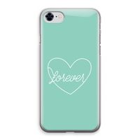 Forever heart pastel: iPhone 8 Transparant Hoesje