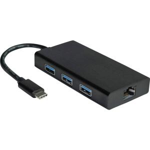 VALUE USB 3.2 Gen 1 Type C naar Gigabit Ethernet-converter + hub