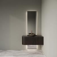 Badkamermeubelset Gliss Design Alluro 100 cm Rechts Ebony