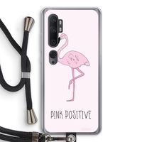 Pink positive: Xiaomi Mi Note 10 Pro Transparant Hoesje met koord
