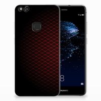 Huawei P10 Lite TPU bumper Geruit Rood - thumbnail