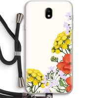 Wilde bloemen: Samsung Galaxy J7 (2017) Transparant Hoesje met koord