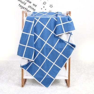Zachte Swaddle wrap dekens pasgeboren sofa beddengoed (denim blauw)