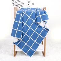 Zachte Swaddle wrap dekens pasgeboren sofa beddengoed (denim blauw)