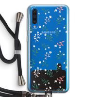 Small white flowers: Samsung Galaxy A50 Transparant Hoesje met koord