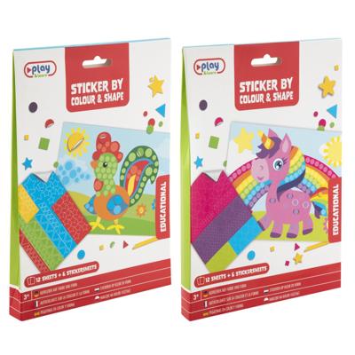 Moxy stickeren op kleur en vorm, 12 vel