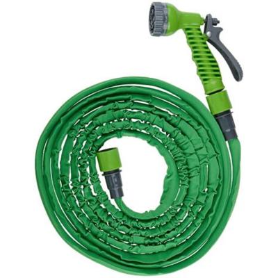 Kinzo Flexibele/uitrekbare tuinslang - 5-10 meter - met sproeikop - tuinbewatering