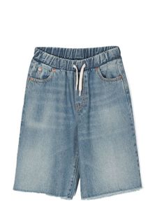 MM6 Maison Margiela Kids short en jean à lien de resserrage - Bleu