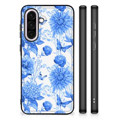 Bloemen Hoesje voor Samsung Galaxy A56 Flowers Blue