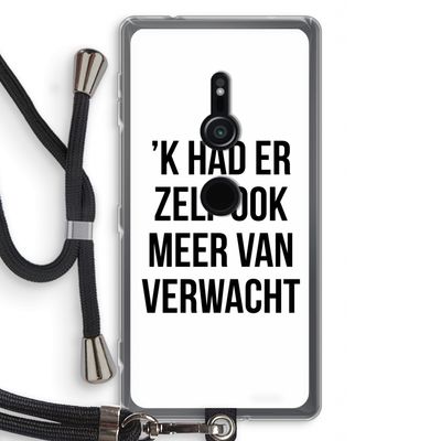Meer verwacht: Sony Xperia XZ2 Transparant Hoesje met koord