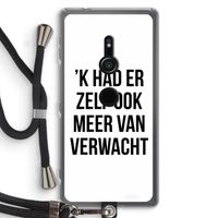 Meer verwacht: Sony Xperia XZ2 Transparant Hoesje met koord