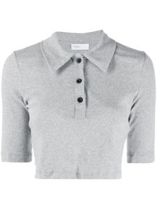 Rosetta Getty polo crop à manches courtes - Gris